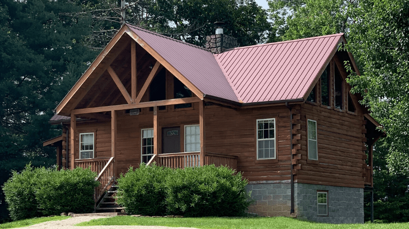 A rental cabin in the Red River Gorge area.